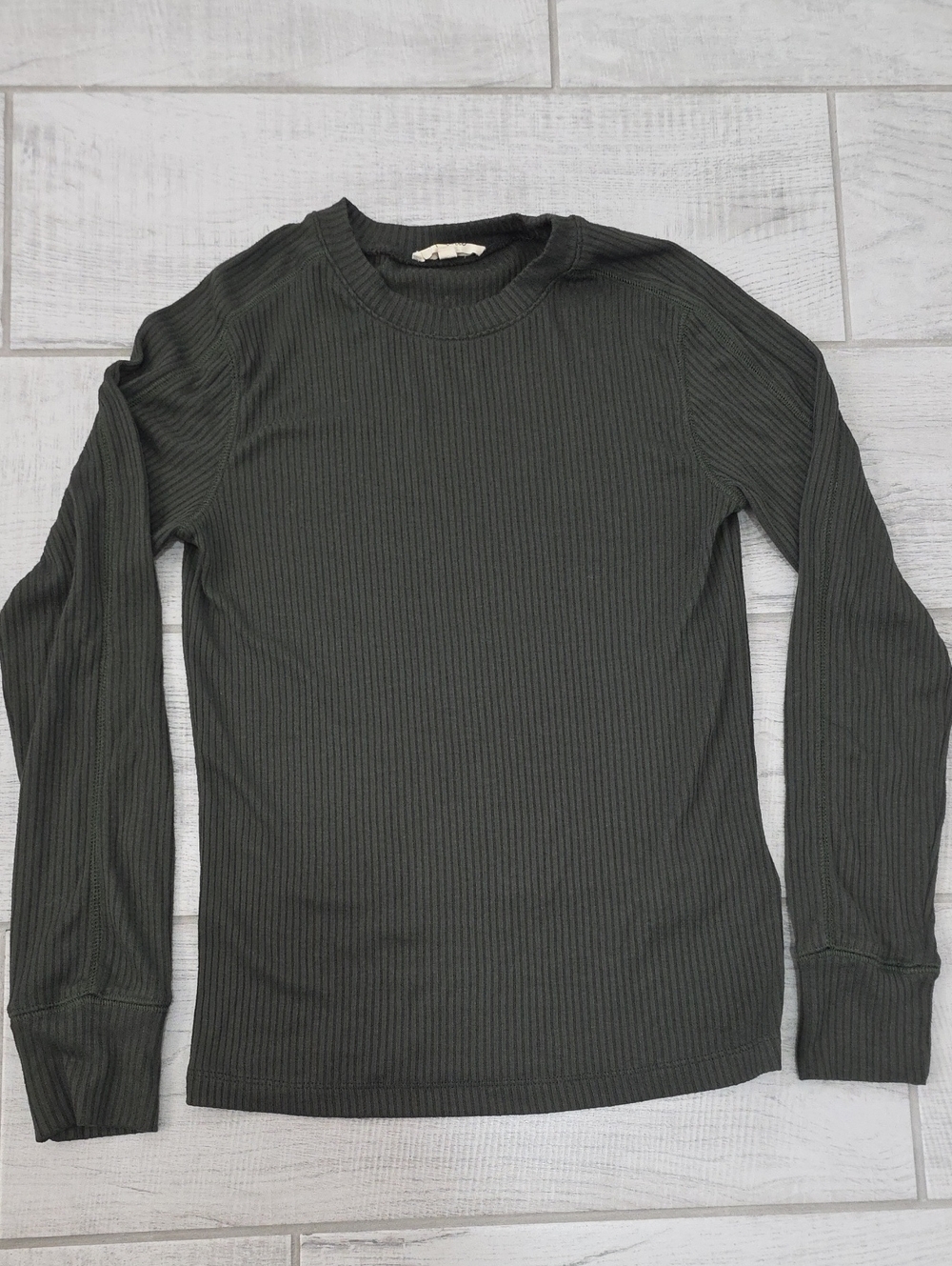 Madewell Forest Green Long Sleeve Top Women's Size Small Cozy Casual